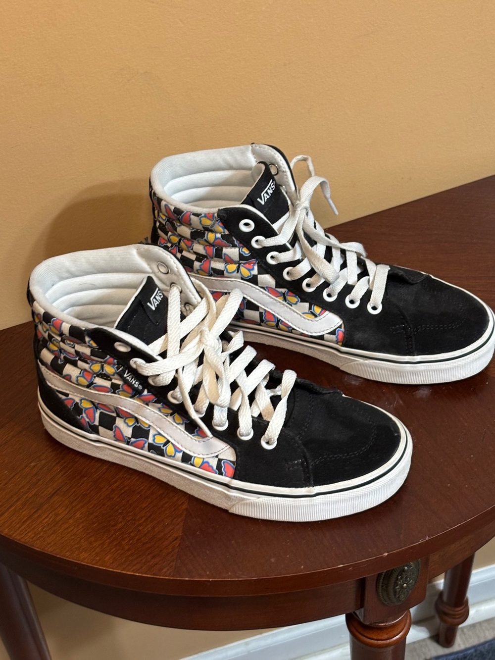 Vans Sk8-Hi Black with Multi-Color Floral Pattern